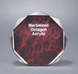 Marble Octagon Acrylic Award (5")